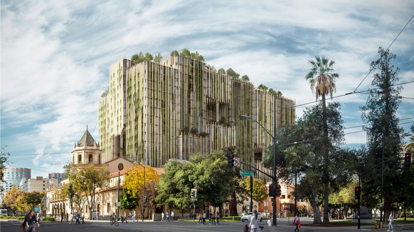 Kengo Kuma breaks ground on plant-covered Silicon Valley building with “green lung”