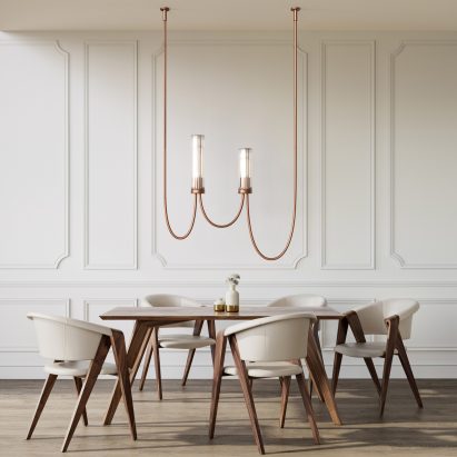A photograph of a newly launched lighting collections including Upside-Down by Boris Klimek