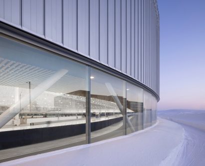 ice skating glass exterior