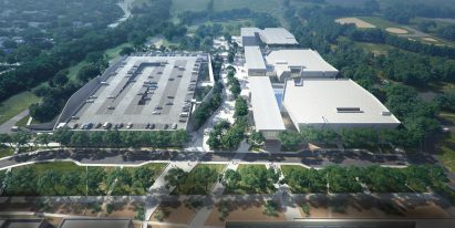 Morphosis UT Dallas structure aerial
