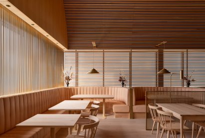 Booths and louvred windows