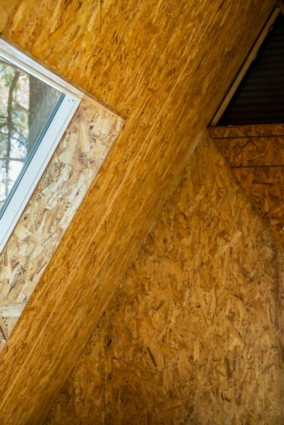 Close up of mass plywood panels