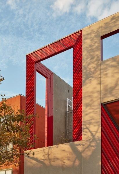 fire station terracotta exterior