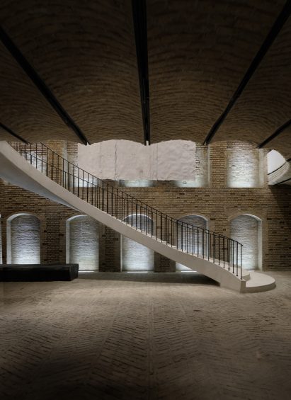 Lobby of art gallery in converted beer factory