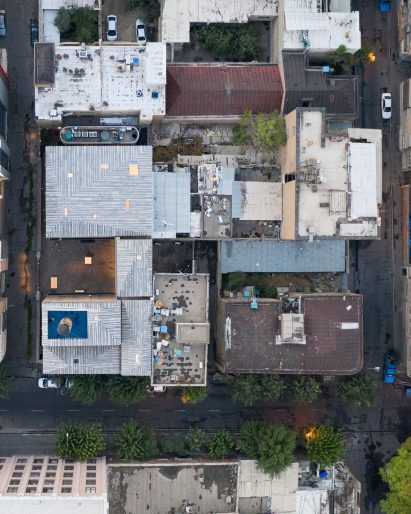 Aerial view of art museum in Tehran