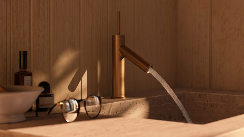 Gold Starck bathroom tap