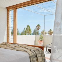 Bedroom with a balcony