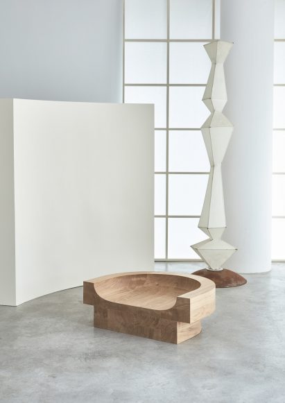 Low Collection solid oak furniture by Benni Allan for Béton Brut