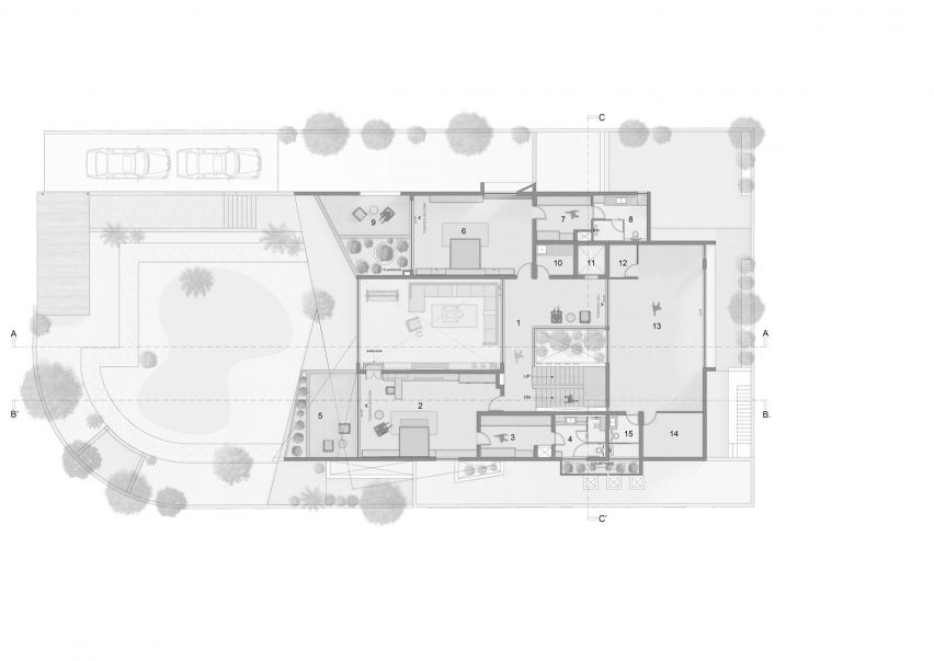 First floor plan of Beton Brut