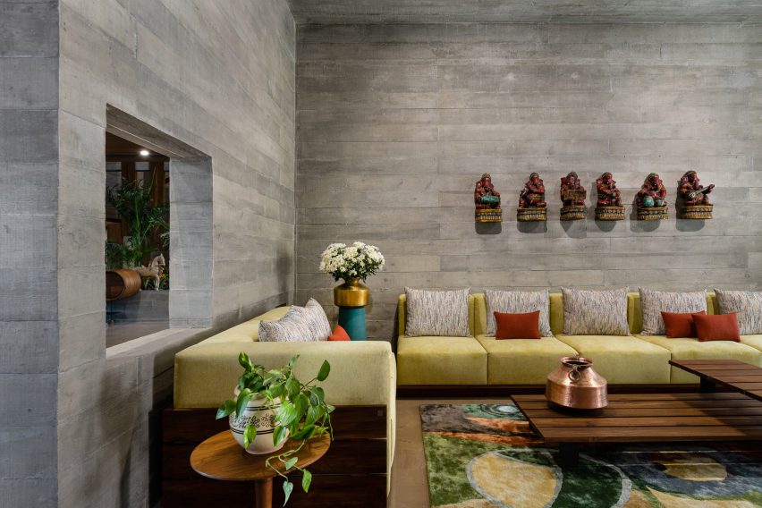 Beton Brut is a concrete home that was designed by The Grid Architects