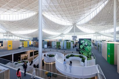 Image of the upper floor work area at the Bay View campus