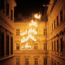 Architecture must burn – deconstrcutivism Blazing Wing instalation