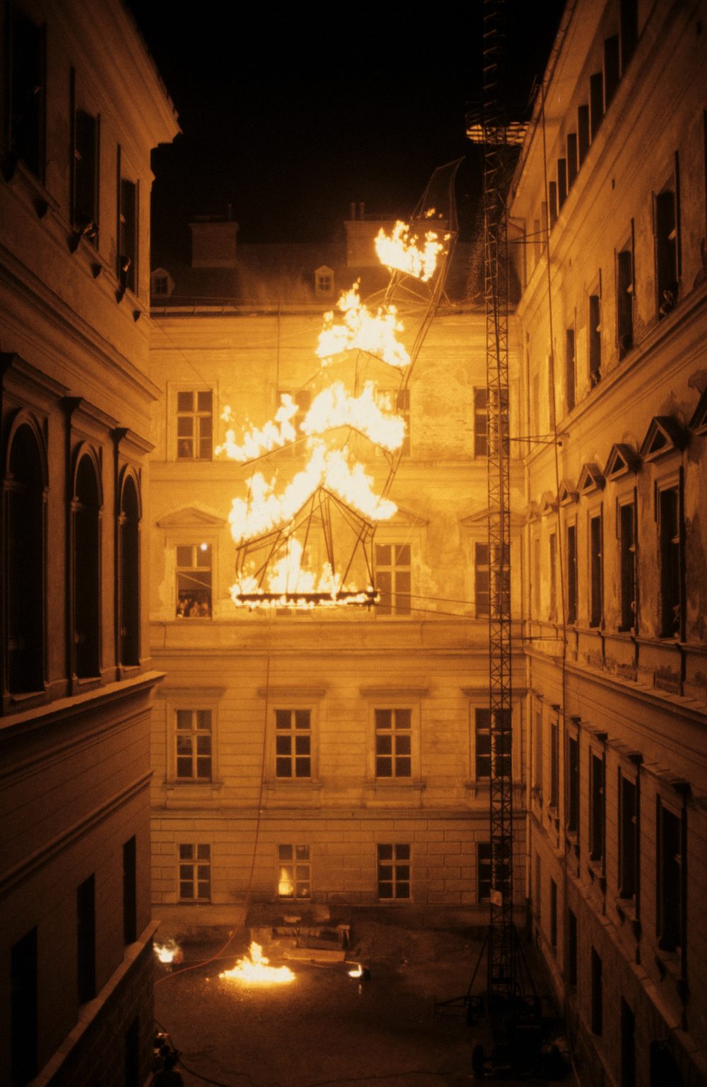 Architecture must burn – deconstrcutivism Blazing Wing instalation
