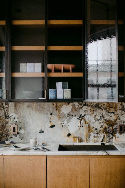 Kitchen with metal details