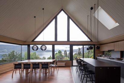 3C2C house interior with lake views