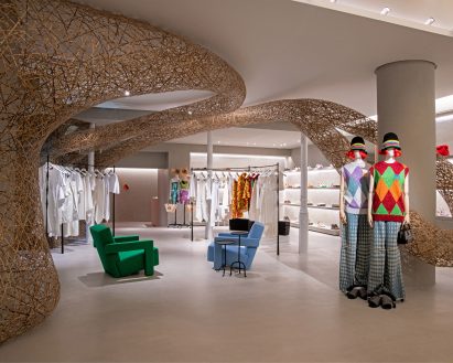 Interior of Loewe flagship in Barcelona
