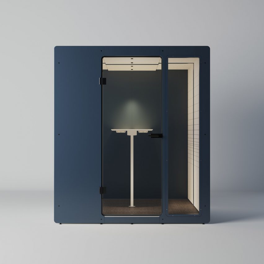 A navy Chatpod 700 by Jeffrey Ibanez for Impact Acoustics
