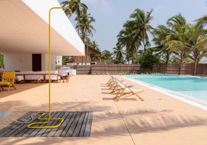 Coral Pavilion is a beach house in Lagos that was designed by cmDesign Atelier