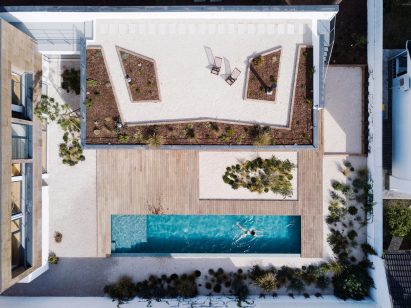 Aerial view of Portuguese home by Inês Brandão Arquitectura