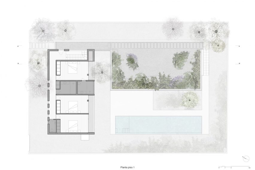 Floor plan of Cork House by Inês Brandão Arquitectura
