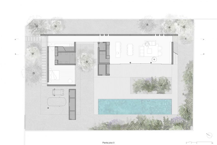Floor plan of Cork House by Inês Brandão Arquitectura
