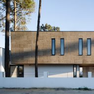 Facade with cork cladding