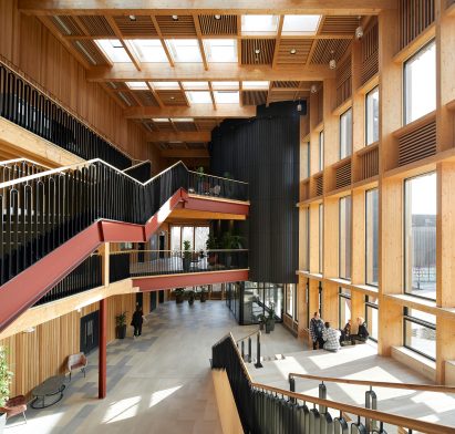 Atrium of York St John University teaching space