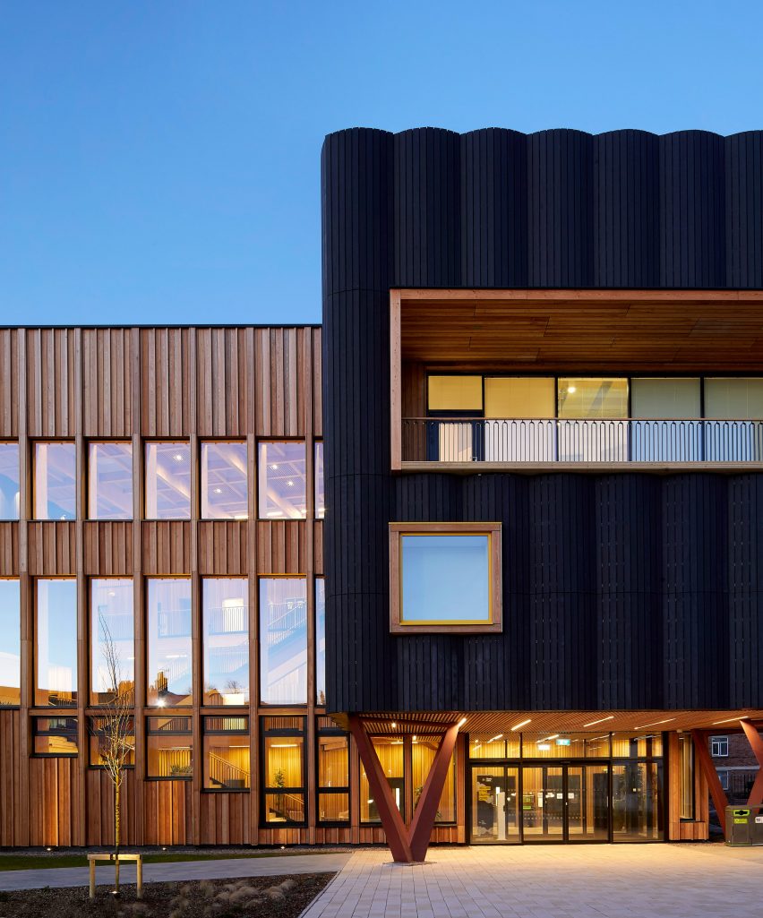 Front facade of Creative Centre at York St John University by Tate+Co