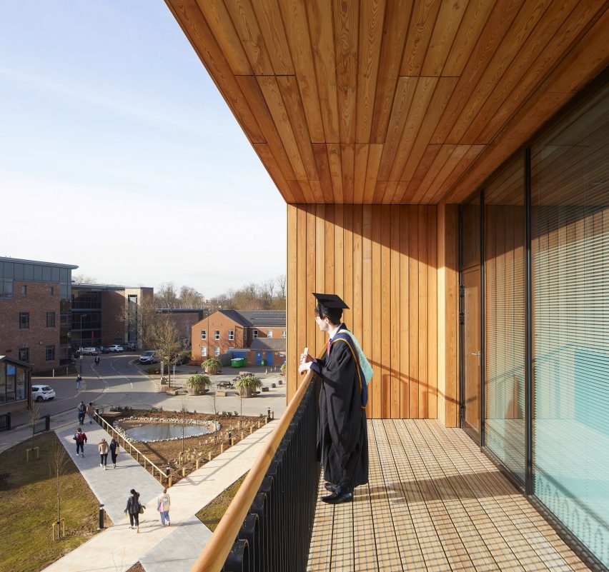 Balcony of Creative Centre at York St John University by Tate+Co