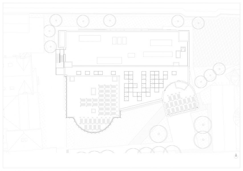 Roof plan of the Creative Centre at York St John University by Tate+Co