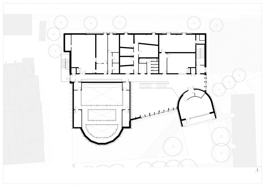 Second floor plan of the Creative Centre at York St John University by Tate+Co