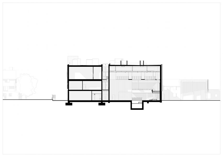 Section of the Creative Centre at York St John University by Tate+Co