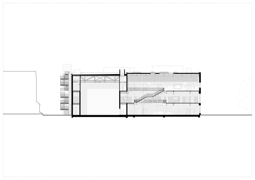 Section of the Creative Centre at York St John University by Tate+Co