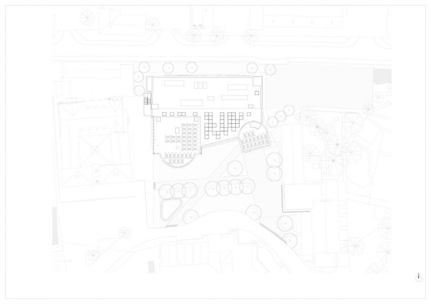 Site plan of the Creative Centre at York St John University by Tate+Co
