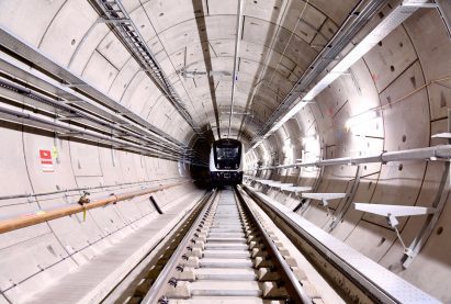 Crossrail train in tunnel
