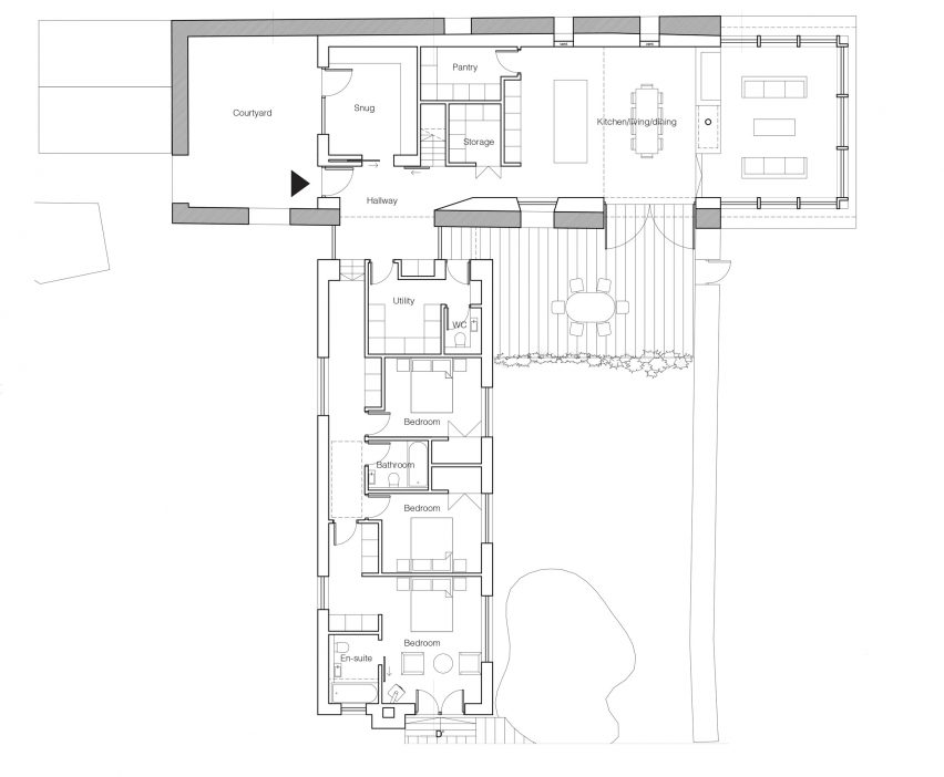 Ground floor plan of Mannal House