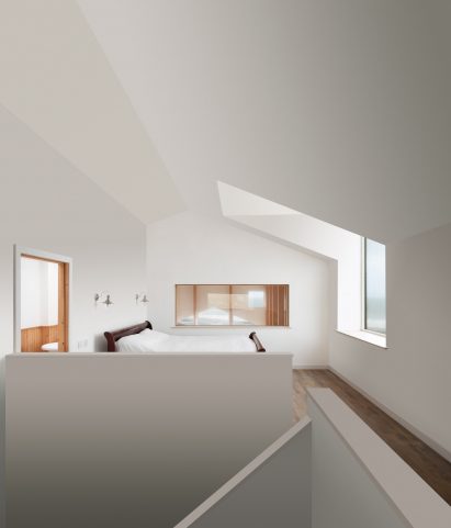 Interior image of the sleeping area at Mannal House