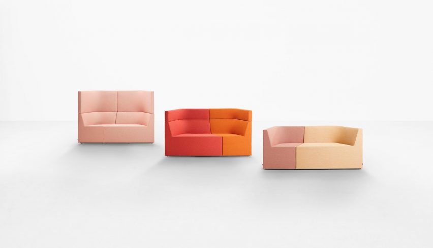 Colourful sofas by Alexander Lotersztain for Derlot