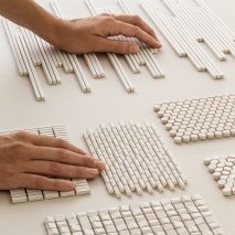 White textured tiles by Domus