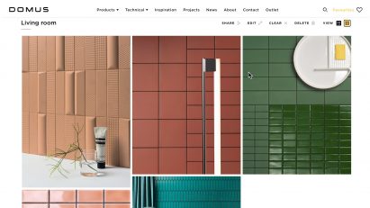 Screenshot of Image Search on Domus's website