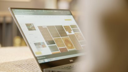 Laptop displaying Domus Image Search