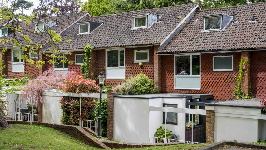Exterior image of the terraced, 1960s home Little Brownings