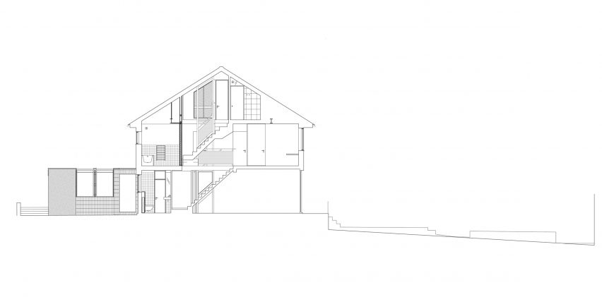 Section drawing of Little Brownings