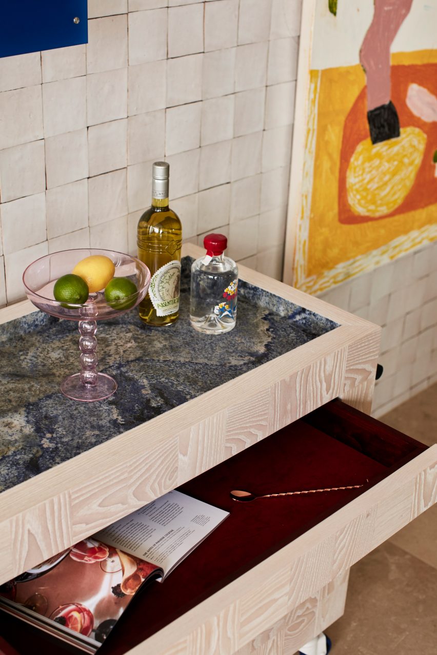 Bar area of Dream Weaver penthouse designed by YSG