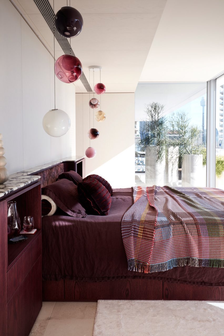 Bedroom interior of Dream Weaver penthouse designed by YSG