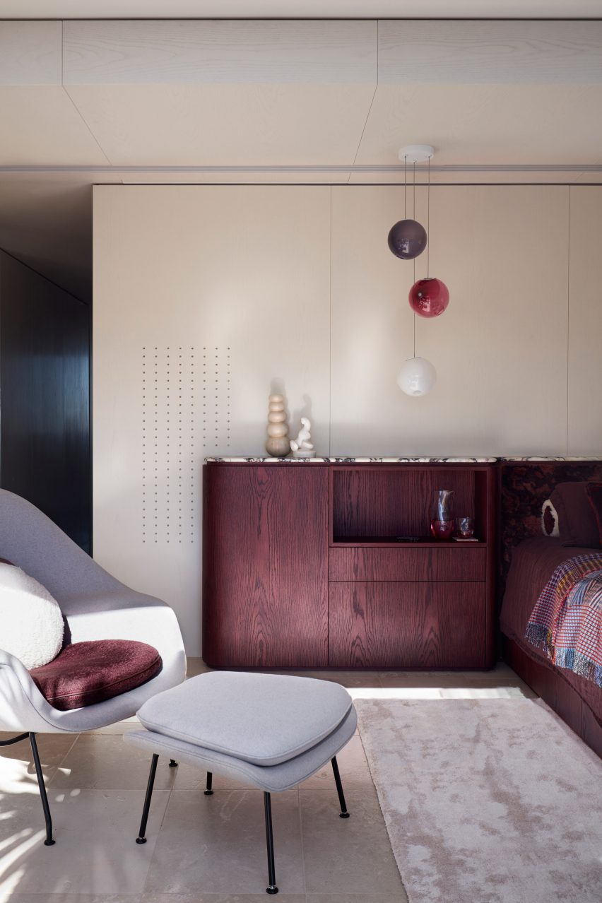 Bedroom interior of Dream Weaver penthouse designed by YSG