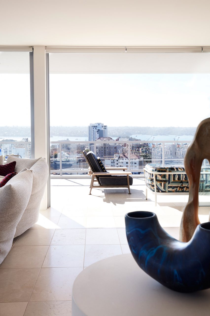 Living room interior of Dream Weaver penthouse designed by YSG
