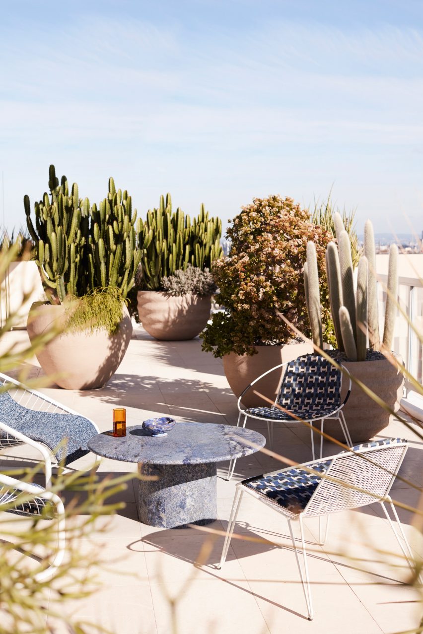 Terrace of Dream Weaver penthouse designed by YSG