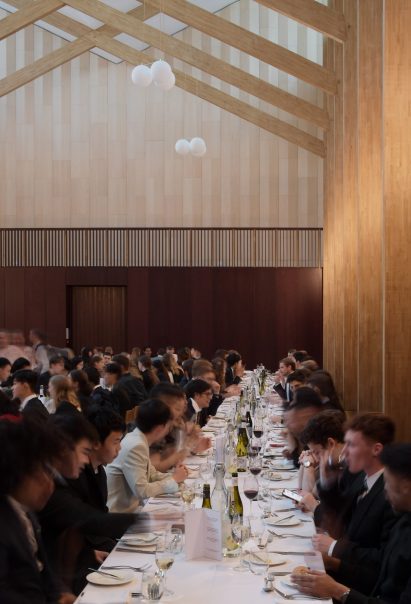 Students in dining hall