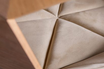 Interior image of the padded lining of the dog kennel